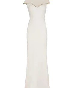 Tarik Ediz - Rhinestone Accented Sheath Gown 50097 21 Tarik Ediz - Rhinestone Accented Sheath Gown 50097