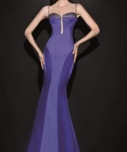 Tarik Ediz - Sculpted Seamed Gown 92488 11 Tarik Ediz - Sculpted Seamed Gown 92488