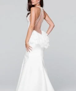 Formal Gowns Tarik Ediz Sheer Halter Neck Mermaid Evening Dress 50077 - 1 Pc Skyway Blue In Size 2 Available 10 Formal Gowns Tarik Ediz Sheer Halter Neck Mermaid Evening Dress 50077 - 1 Pc Skyway Blue In Size 2 Available