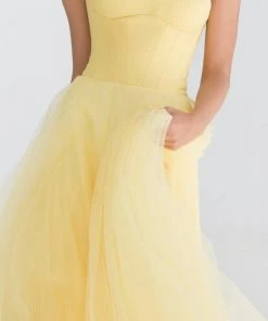 Formal Gowns Tarik Ediz - Sweetheart Gown With Sheer Halter Overlay 92555 13 Formal Gowns Tarik Ediz - Sweetheart Gown With Sheer Halter Overlay 92555