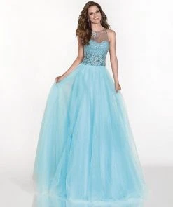 Formal Gowns Tarik Ediz - Sweetheart Gown With Sheer Halter Overlay 92555 15 Formal Gowns Tarik Ediz - Sweetheart Gown With Sheer Halter Overlay 92555