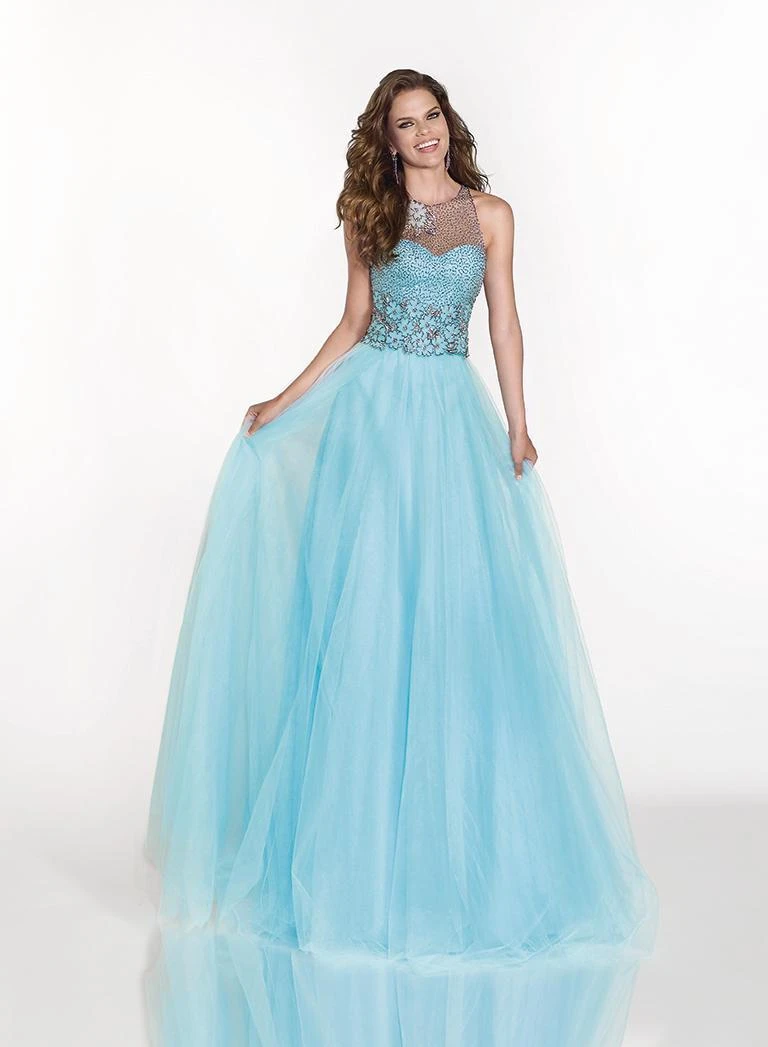 Formal Gowns Tarik Ediz - Sweetheart Gown With Sheer Halter Overlay 92555 7 Formal Gowns Tarik Ediz - Sweetheart Gown With Sheer Halter Overlay 92555