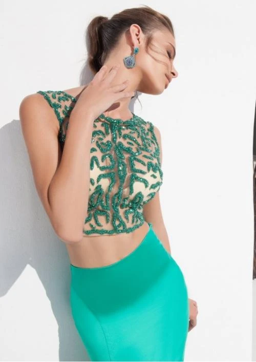 Tarik Ediz - Two-Piece Bateau Neck Gown 92643 Formal Gowns 4 Tarik Ediz - Two-Piece Bateau Neck Gown 92643 Formal Gowns