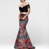 Formal Gowns Tarik Ediz - Two Piece Floral Dress 50029