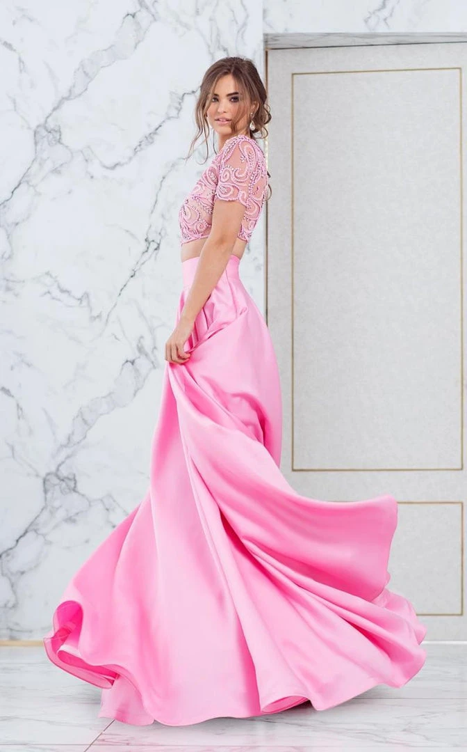 Tarik Ediz - Two Piece Jewel Neck Ballgown 50010 Formal Gowns 5 Tarik Ediz - Two Piece Jewel Neck Ballgown 50010 Formal Gowns