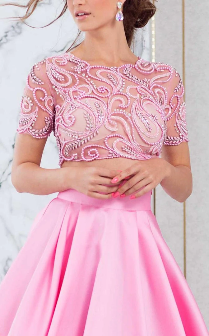 Tarik Ediz - Two Piece Jewel Neck Ballgown 50010 Formal Gowns 4 Tarik Ediz - Two Piece Jewel Neck Ballgown 50010 Formal Gowns