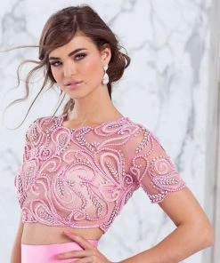 Tarik Ediz - Two Piece Jewel Neck Ballgown 50010 Formal Gowns 9 Tarik Ediz - Two Piece Jewel Neck Ballgown 50010 Formal Gowns