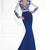 Formal Gowns Tarik Ediz - Two-Piece Lace V-Neck Long Gown 92575 2 Formal Gowns Tarik Ediz - Two-Piece Lace V-Neck Long Gown 92575