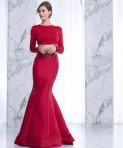 Formal Gowns Tarik Ediz - Two Piece Long Dress 50035 9 Formal Gowns Tarik Ediz - Two Piece Long Dress 50035