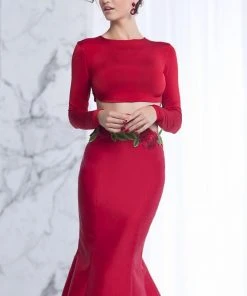 Formal Gowns Tarik Ediz - Two Piece Long Dress 50035 11 Formal Gowns Tarik Ediz - Two Piece Long Dress 50035