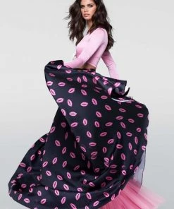 Tarik Ediz - Two-Piece Print V-Neck Dress 50111 Formal Gowns 16 Tarik Ediz - Two-Piece Print V-Neck Dress 50111 Formal Gowns