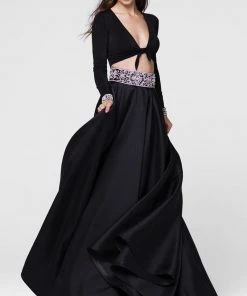 Tarik Ediz - V-Neck A-Line Gown 50018 Formal Gowns 11 Tarik Ediz - V-Neck A-Line Gown 50018 Formal Gowns