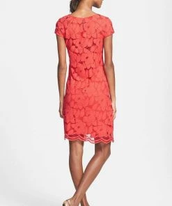 Taylor - 5448M Floral Lace Cutout Dress