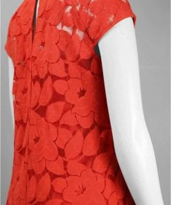 Taylor - 5448M Floral Lace Cutout Dress