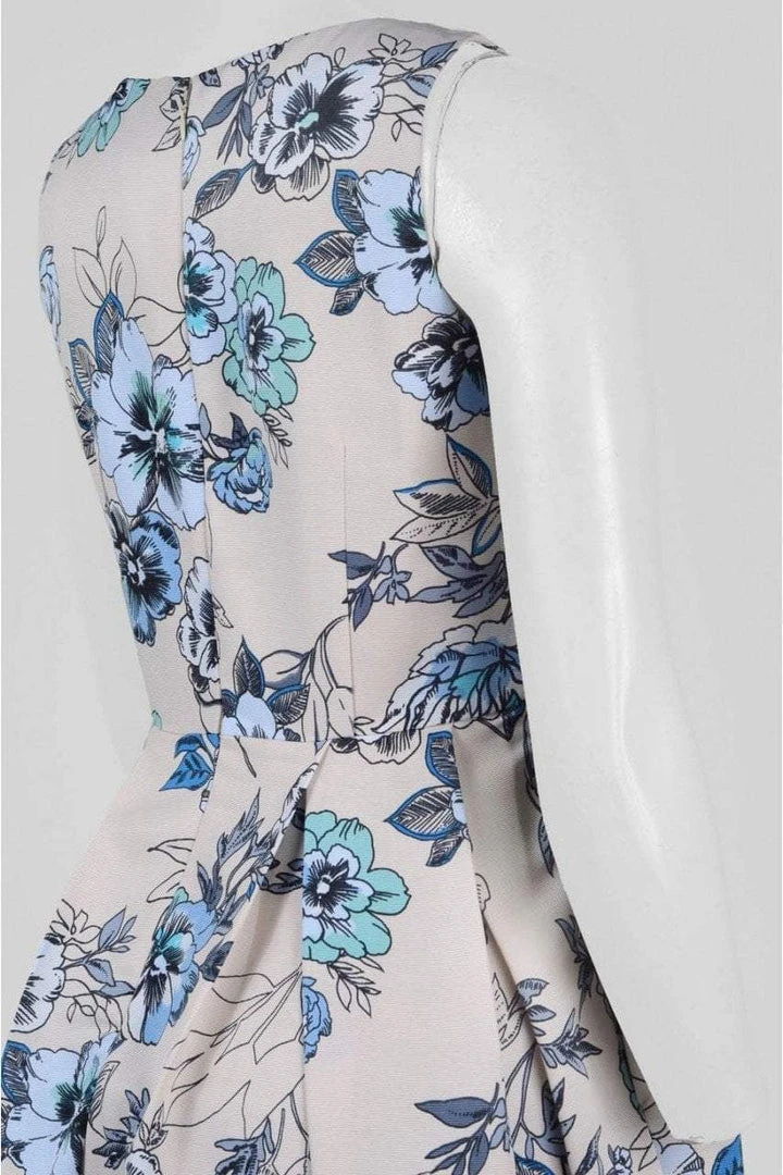 Cocktail Dresses Taylor - 8821M Sleeveless Floral Twill Dress 7 Cocktail Dresses Taylor - 8821M Sleeveless Floral Twill Dress