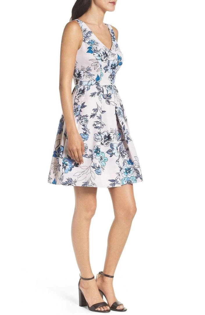 Cocktail Dresses Taylor - 8821M Sleeveless Floral Twill Dress 5 Cocktail Dresses Taylor - 8821M Sleeveless Floral Twill Dress