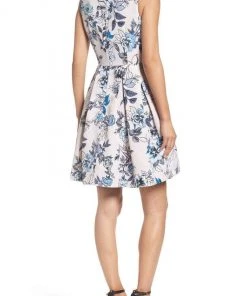 Cocktail Dresses Taylor - 8821M Sleeveless Floral Twill Dress 9 Cocktail Dresses Taylor - 8821M Sleeveless Floral Twill Dress
