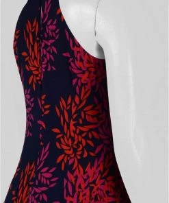 Cocktail Dresses Taylor - 8949M Fern Print Jersey Dress