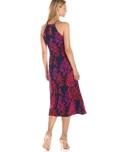 Cocktail Dresses Taylor - 8949M Fern Print Jersey Dress