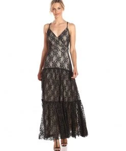 Formal Gowns Taylor - 9003M Embroidered Halter Strap A-Line Evening Dress