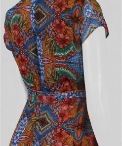 Taylor - 9045MJ Abstract Chiffon Wrap Dress 7 Taylor - 9045MJ Abstract Chiffon Wrap Dress