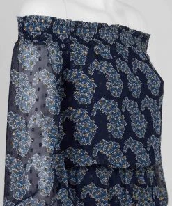 Taylor - 9604M Off Shoulder Printed Chiffon Maxi Dress Formal Gowns