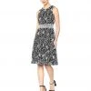 Taylor - 9777M Sleeveless Floral Print Lace Waist Dress 2 Taylor - 9777M Sleeveless Floral Print Lace Waist Dress
