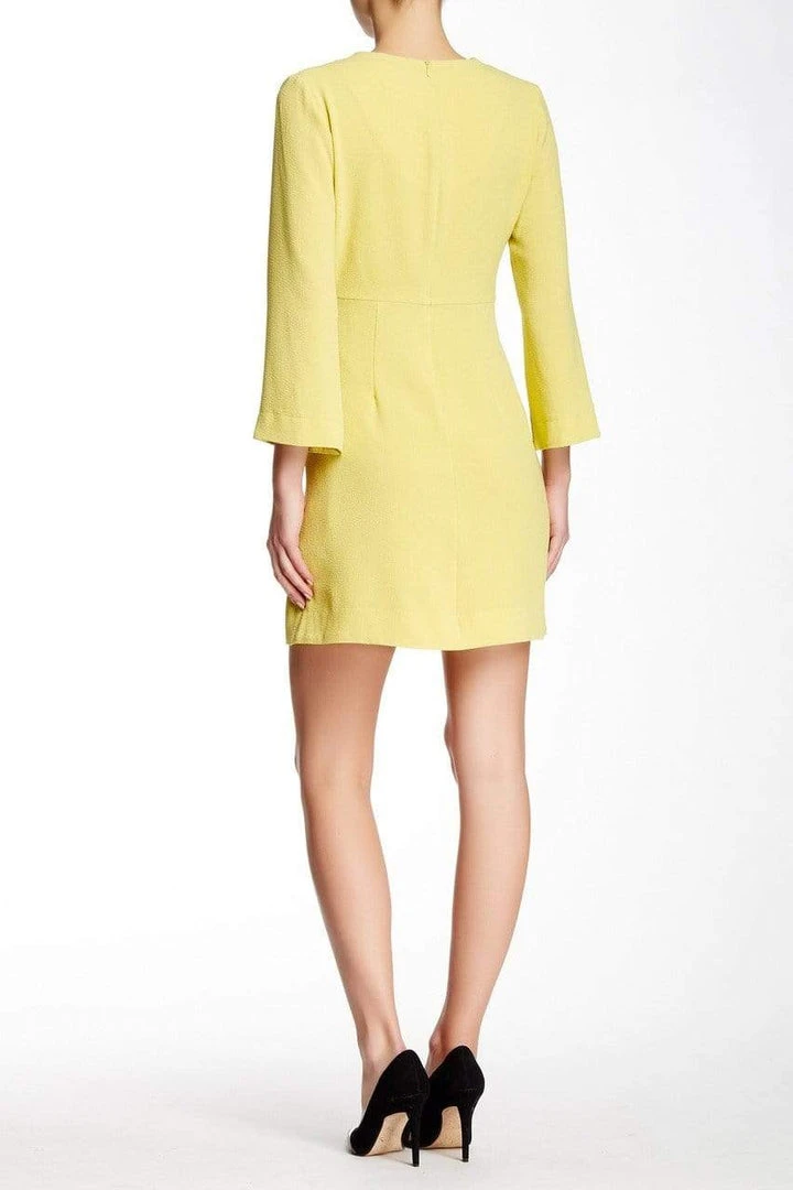 Cocktail Dresses Taylor - Bell Sleeves V-Neck Short Crepe Dress 7038M 8 Cocktail Dresses Taylor - Bell Sleeves V-Neck Short Crepe Dress 7038M