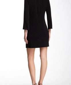 Cocktail Dresses Taylor - Bell Sleeves V-Neck Short Crepe Dress 7038M 11 Cocktail Dresses Taylor - Bell Sleeves V-Neck Short Crepe Dress 7038M