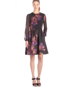 Taylor - Floral Jewel Neck Dress 5910M