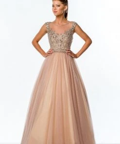 Formal Gowns Terani Couture - 151P0100A Illusion Embellished Ball Gown