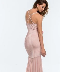 Terani Couture - 151P0145A Pearl Embellished Bandage Gown 7 Terani Couture - 151P0145A Pearl Embellished Bandage Gown