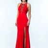 Terani Couture - 1521E0369A Embellished Halter Neck Sheath Dress