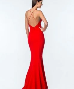 Terani Couture - 1522E0481A Sleeveless Halter Neck Sheath Dress