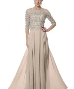 Terani Couture - 1611M0650A Embellished Illusion Bateau A-line Dress 7 Terani Couture - 1611M0650A Embellished Illusion Bateau A-line Dress