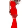 Formal Gowns Terani Couture - 1611P0201A Striped Illusion Trumpet Evening Dress 2 Formal Gowns Terani Couture - 1611P0201A Striped Illusion Trumpet Evening Dress