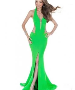 Terani Couture - 1611P0214A Cutout Detailed Mermaid Gown