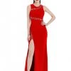 Terani Couture - 1612P0518A Accented Jewel Neck Sheath Dress 2 Terani Couture - 1612P0518A Accented Jewel Neck Sheath Dress