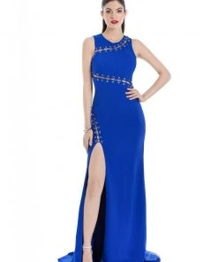 Terani Couture - 1612P0518A Accented Jewel Neck Sheath Dress 7 Terani Couture - 1612P0518A Accented Jewel Neck Sheath Dress
