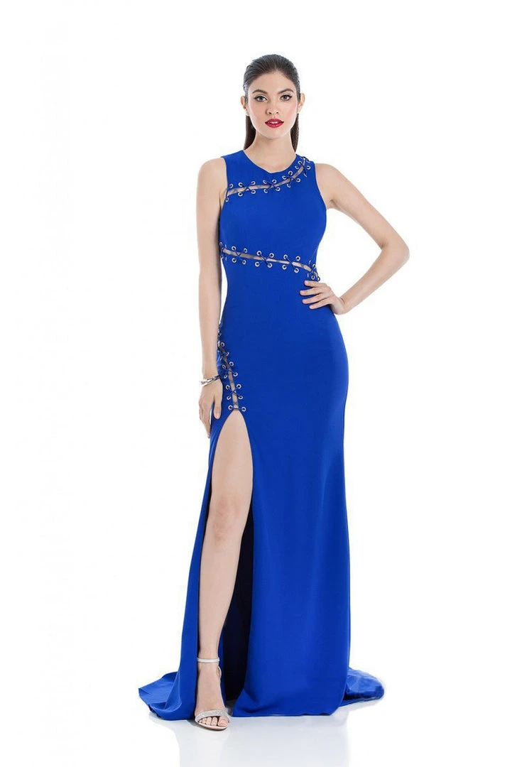 Terani Couture - 1612P0518A Accented Jewel Neck Sheath Dress 4 Terani Couture - 1612P0518A Accented Jewel Neck Sheath Dress