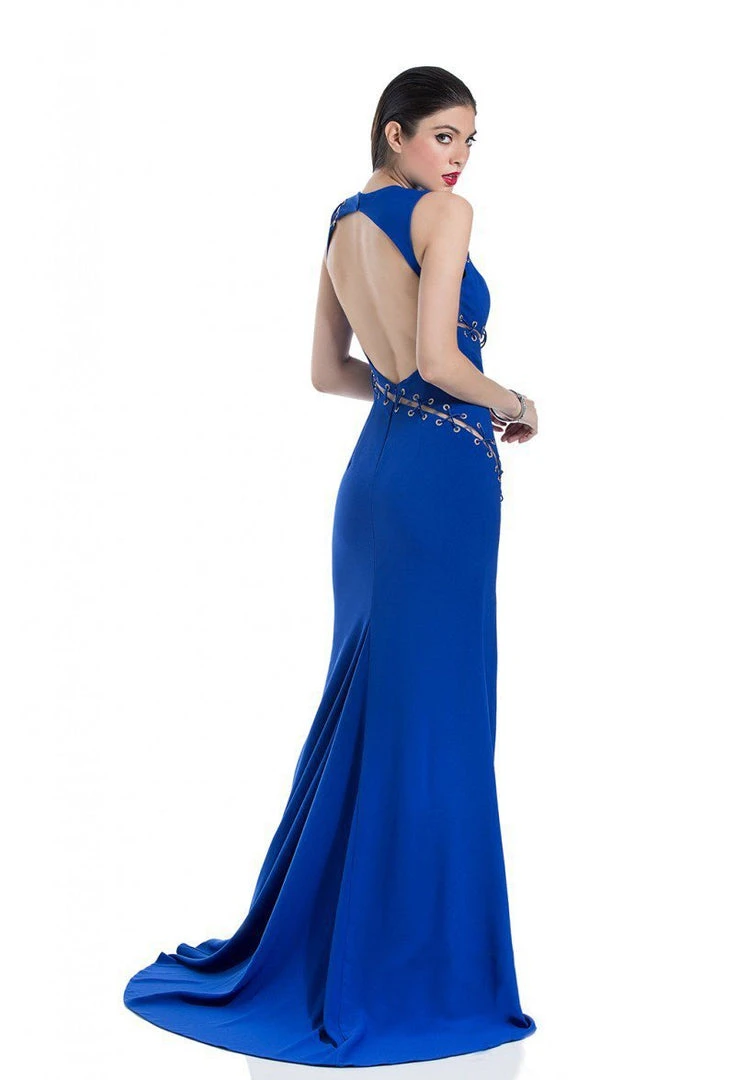 Terani Couture - 1612P0518A Accented Jewel Neck Sheath Dress 5 Terani Couture - 1612P0518A Accented Jewel Neck Sheath Dress