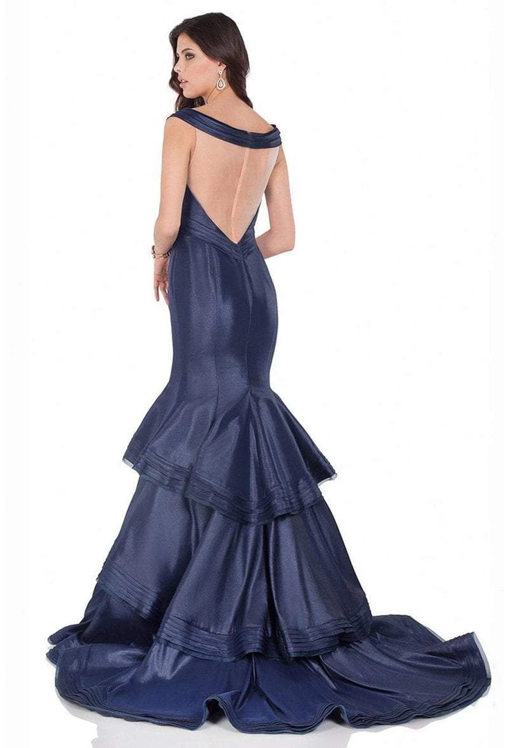 Terani Couture - 1623E1655 Off-Shoulder/V-neck Ruffled Mermaid Dress 4 Terani Couture - 1623E1655 Off-Shoulder/V-neck Ruffled Mermaid Dress