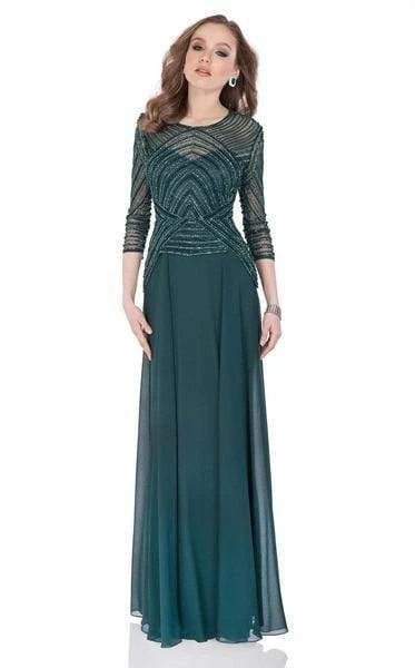 Terani Couture - 1623M1860 Quarter Sleeve Shimmering Long Gown - 1 Pc Hunter Green In Size 10 Available 3 Terani Couture - 1623M1860 Quarter Sleeve Shimmering Long Gown - 1 Pc Hunter Green In Size 10 Available