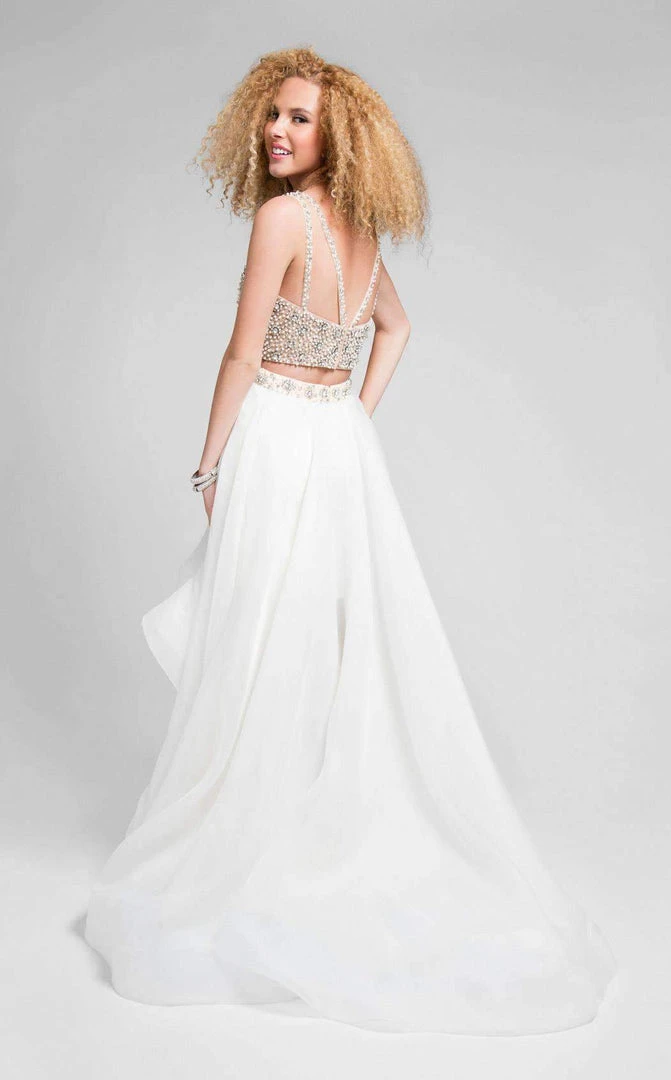 Terani Couture - 1711P2692 Two Piece Embellished High Low A-line Dress Formal Gowns 5 Terani Couture - 1711P2692 Two Piece Embellished High Low A-line Dress Formal Gowns
