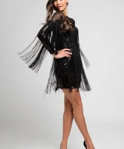 Cocktail Dresses Terani Couture - 1722C4053 Long Sleeve Sequined Cocktail Dress 9 Cocktail Dresses Terani Couture - 1722C4053 Long Sleeve Sequined Cocktail Dress