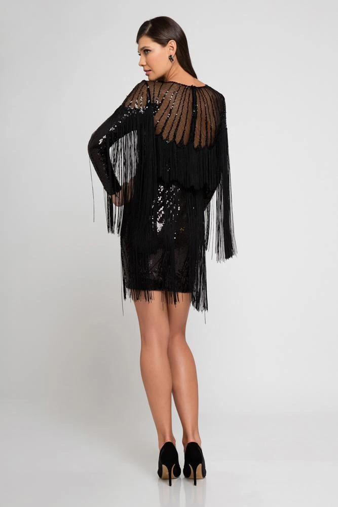 Cocktail Dresses Terani Couture - 1722C4053 Long Sleeve Sequined Cocktail Dress 4 Cocktail Dresses Terani Couture - 1722C4053 Long Sleeve Sequined Cocktail Dress