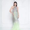 Terani Couture - 1811GL6407 Silver Embellished Halter Mermaid Dress Formal Gowns 1 Terani Couture - 1811GL6407 Silver Embellished Halter Mermaid Dress Formal Gowns