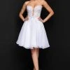Cocktail Dresses Terani Couture - 1811P5100 Embroidered Plunging Sweetheart Dress