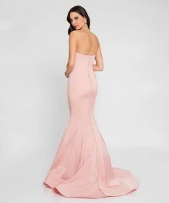 Terani Couture - 1812P5386 Drape Paneled Mermaid Gown