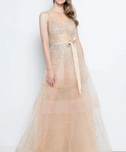 Formal Gowns Terani Couture - 1812P5853 Crystal Beaded Scoop A-line Dress